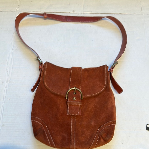 Vintage Coach suede bag